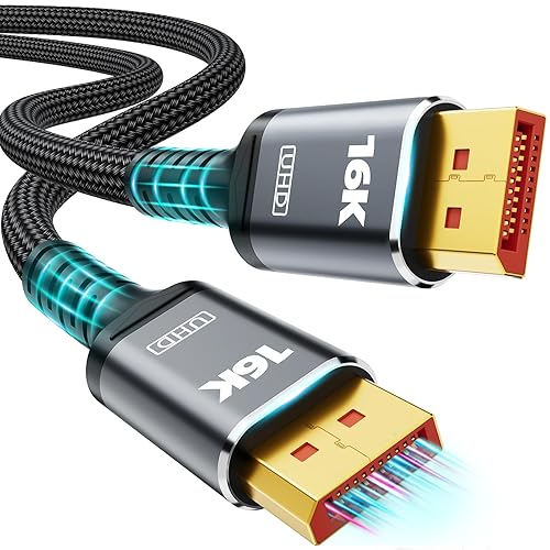 16K Displayport Cable [VESA Certified] DP Cable 16FT-5M