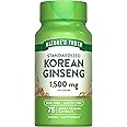 Nature's Truth Korean Ginseng Capsules | 75 Count | Standardized Extract | Non-GMO & Gluten Free Supplement