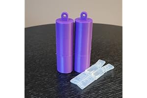 Pocket Eye Drop Vial Holder & Carry Storage - Holds One (1) Single Use Eye Drop Vial - Perfect to carry pocket, purse/clutch, school bag - Two (2) Pack - Znet3D (Purple)