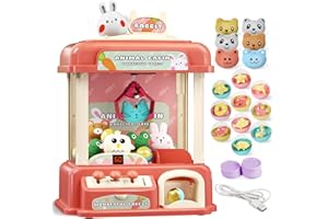 DOLIVE Claw Machine for Kids，Electronic Arcade Game Indoor Toy for Girls，Candy Vending Prizes Grabber Claw Game Machine Toys for Party Birthday for 6 7 8 9 Year Old