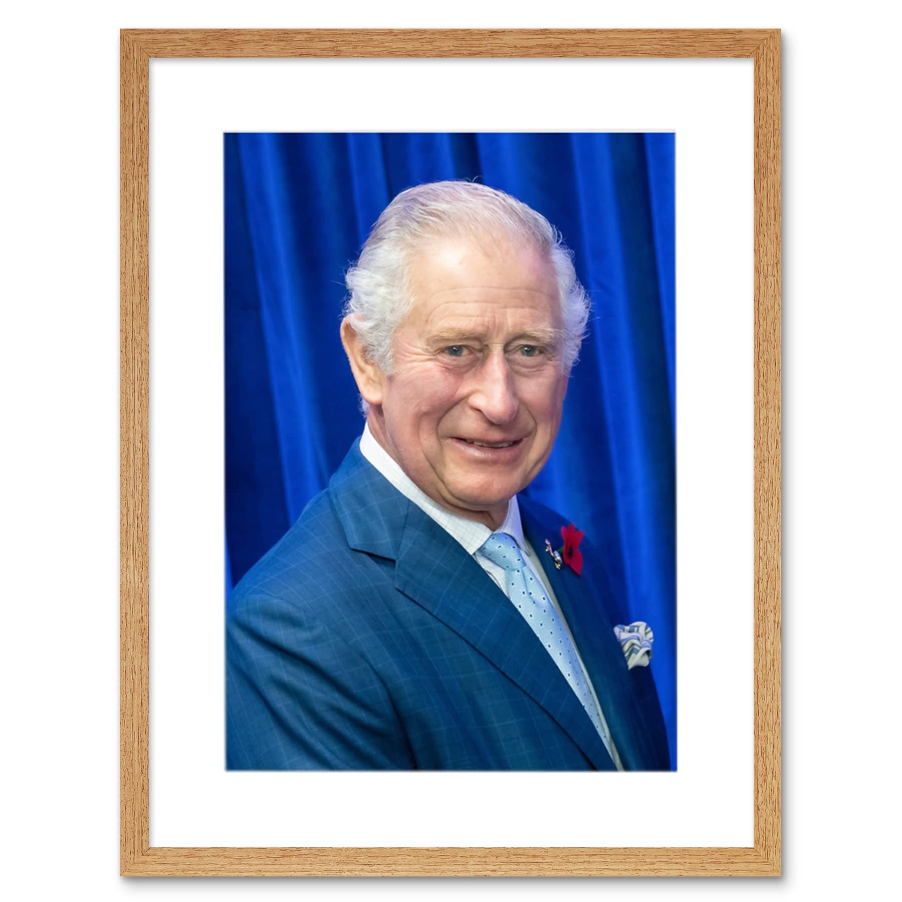Artery8 King Charles III Third of England Scotland United Kingdom Glasgow Photo Artwork Framed Wall Art Print 12X16 Inch