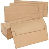 100-Pack #10 Brown Kraft Paper Business Envelopes Bulk for Checks, Invoices, Gift Certificates, Mailing Letters, Invitations,