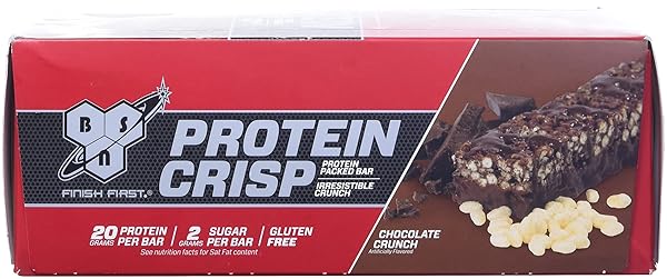 BSN PROTEIN CRISP, CHOCOLATE CRUNCH, 12 BARS, 1.94 OZ (55 G) EACH