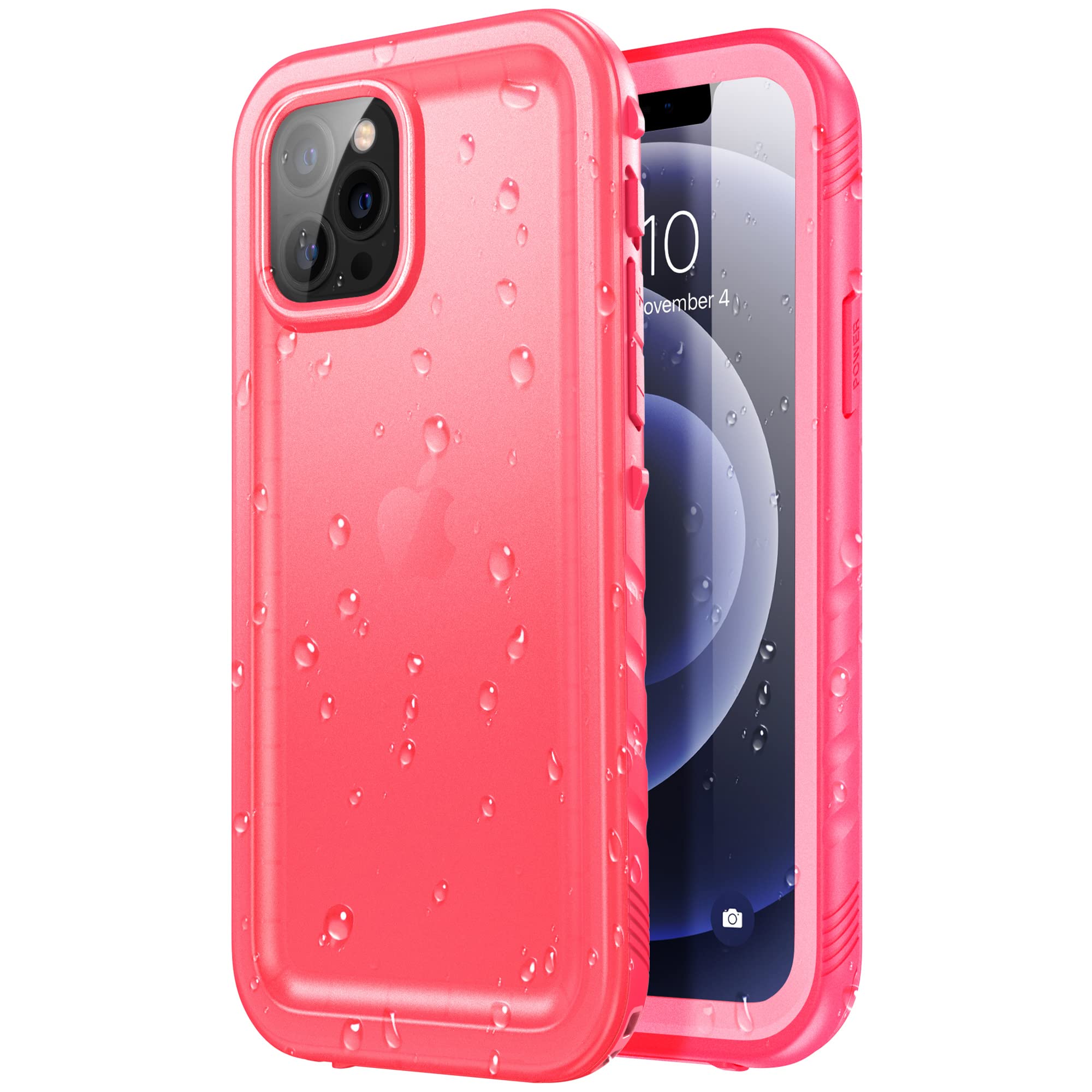 SPORTLINK Compatible with iphone 12 Pro Max Waterproof Case - Full Body Shockproof Dustproof Phone Screen Protector Rugged Cases for iPhone 12 Pro Max 6.7 Inches Pink
