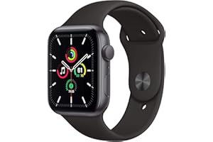 Apple Watch SE (GPS, 40mm) - Space Gray Aluminum Case with Black Sport Band (Renewed)