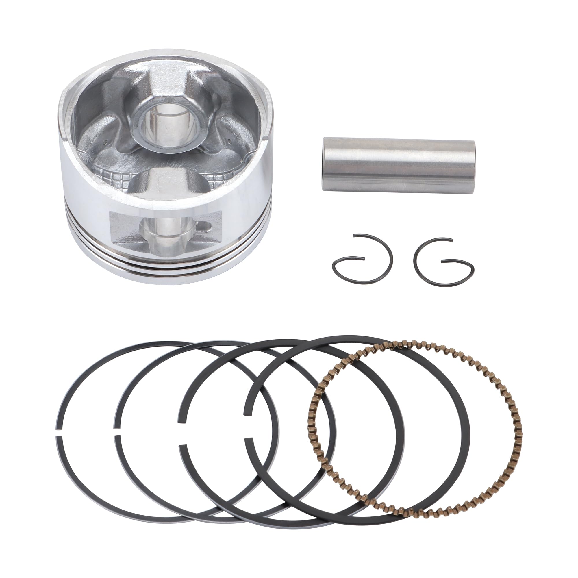 GOOFIT 57.4mm Piston Assembly Kit Replacement For GY6 150cc ATV Moped Scooter 157QMJ