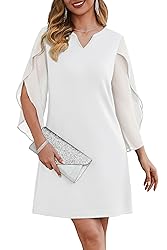 RUMIA Cocktail Dresses for Women Flutter 3/4 Sleeve
