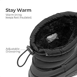DREAM PAIRS Boys Girls Snow Boots Water-Resistant