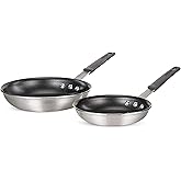 Tramontina 80114/574DS Pro-Line Aluminum Nonstick Restaurant Fry Pan Set, 8" and 10", NSF-Certified, Made in USA