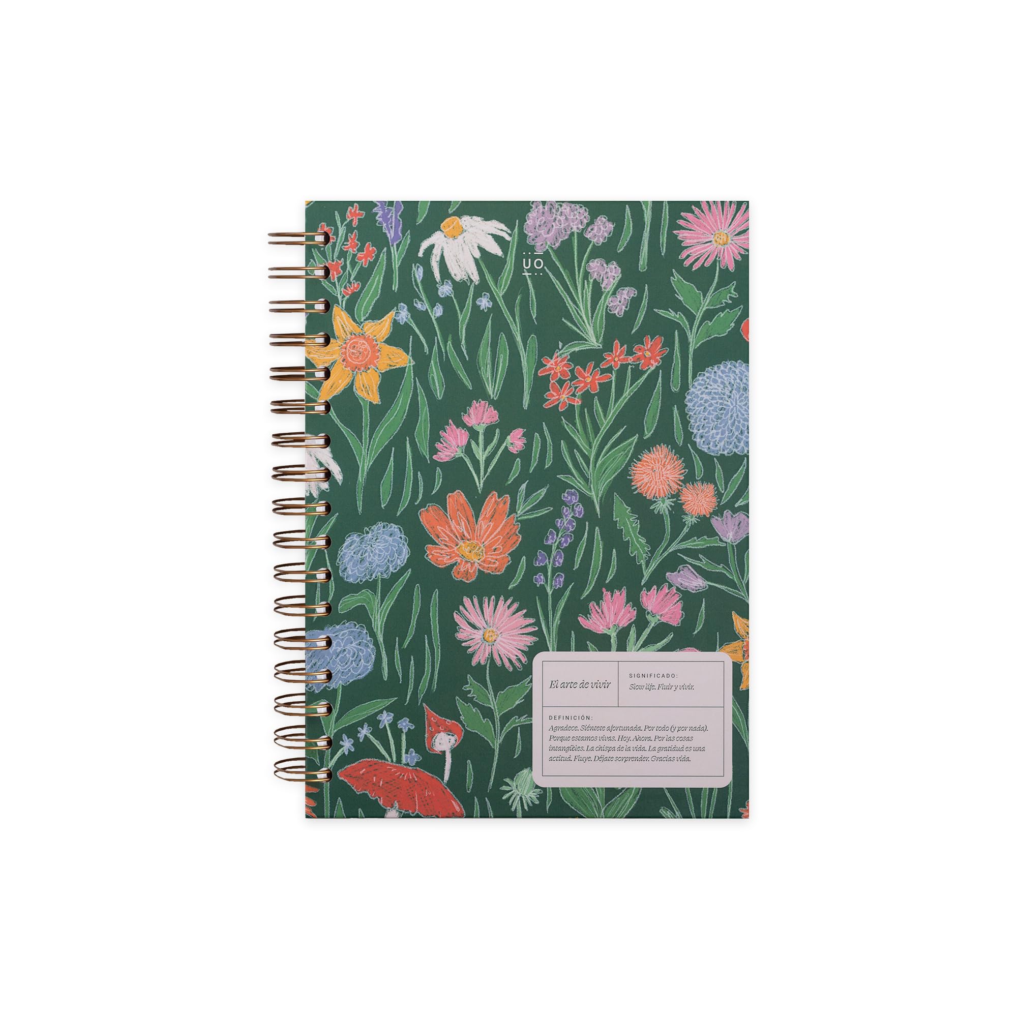 UO Notebook A5, The Art of Living, Hardcover, 200 Pages, Spiral (15 x 22 cm)