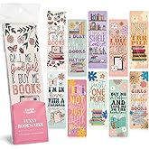 Kaciola Studio10 PCS Booklovers Cute Bookmarks, Funny Bookmarks for Women, Double Sided Bookworm Design Book Lovers Gifts,Book Accessories for Women Men Students Teachers Reading