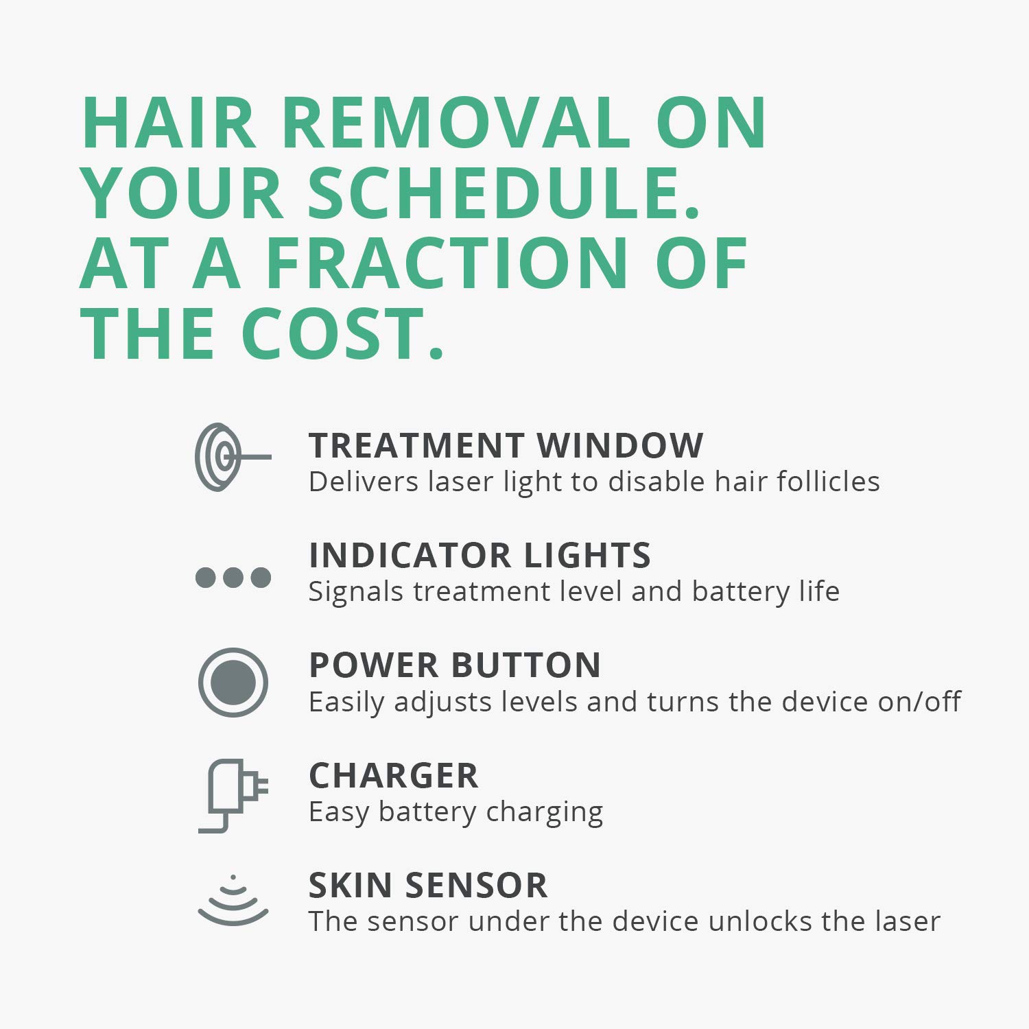 Tria Beauty Hair Removal Laser Precision and Hydrating Calm Soothing Gel with Rechargeable Li-ion Cell, 1 ct.