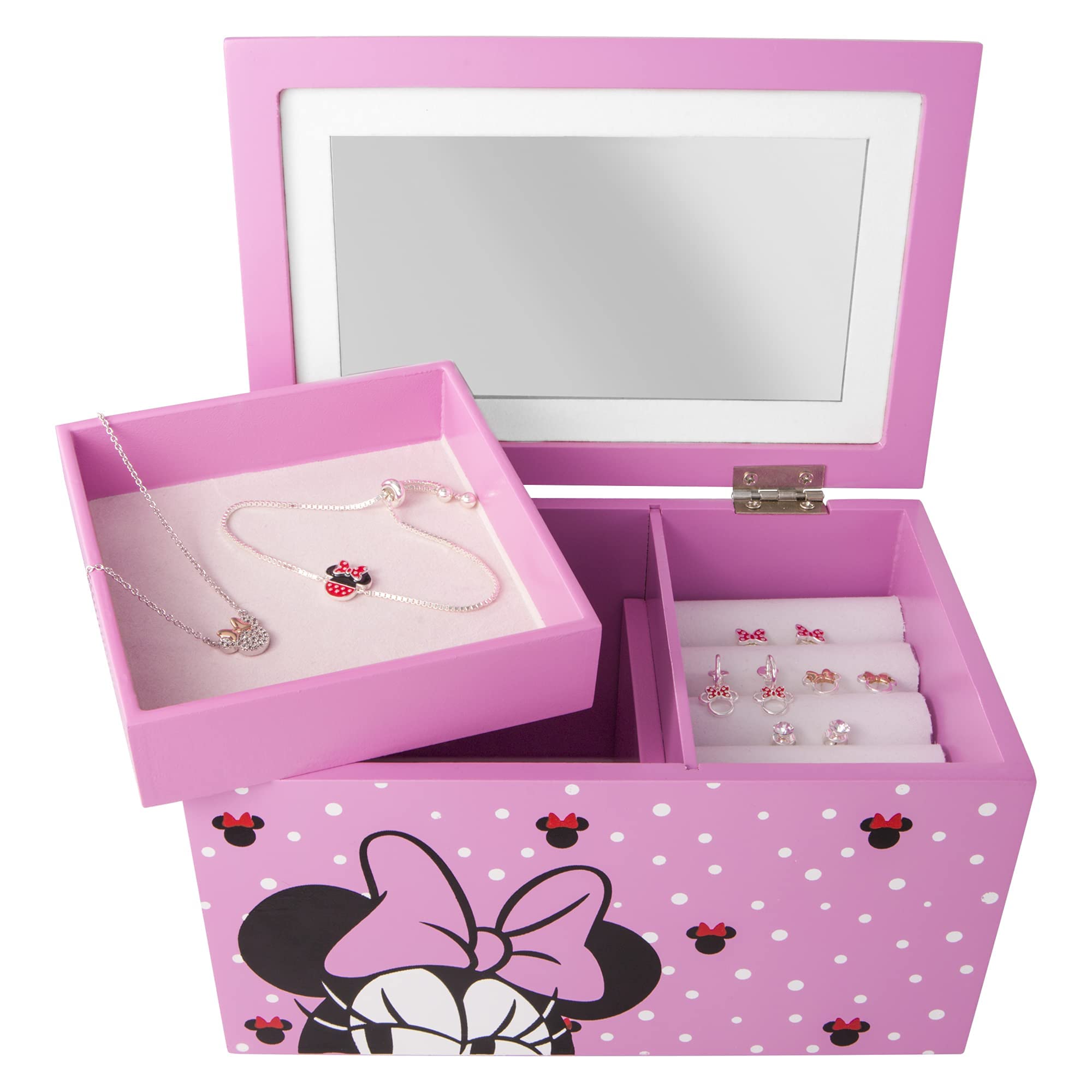 Disney Minnie Mouse Jewelry Box, Show Your Minnie Style Jewelry Organizer