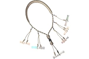 GLORYFIRE Duck Call Lanyard with Removable Drops Secures 11 Call Premium Real Nylon Game Call Lanyard Hand Braided Camo 550LB Paracord Goose Calls for Predator Ducks