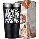 SpenMeta Poker Gifts for Men, Players, Lovers - Tears of the People I Beat at Poker - 20 Oz Tumbler Cup