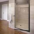 Basco Armon 31.75 to 33.25 in. width, Semi-Frameless Pivot Shower Door, Clear Glass, Oil Rubbed Bronze Finish
