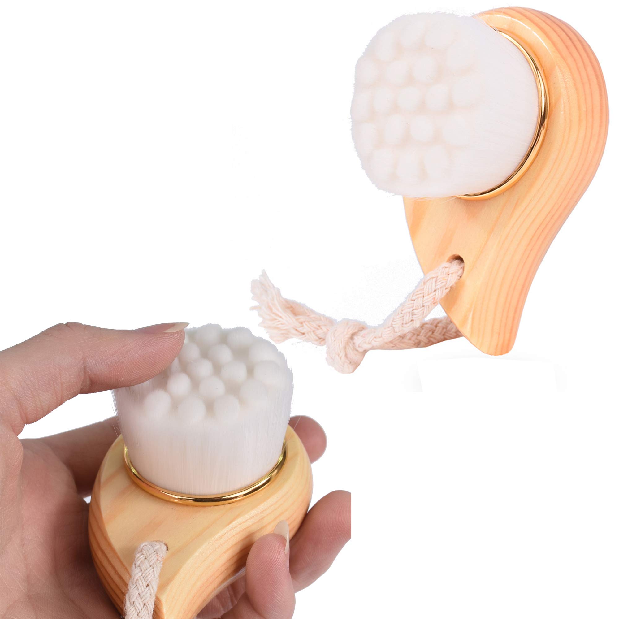 Schneespitze Cleansing Brush, Exfoliating Microfibre Face Cleansing Brush for All Skin Types
