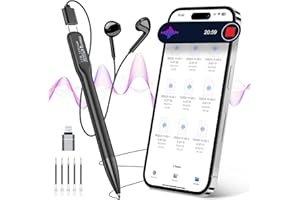 QUNIFYED 64GB Digital Voice Recorder with Playback - Digital Voice Activated Recorder with LED Screen Display, Portable Recording Device with AI Noise Reduction, Portable Audio Recorder for Meeting/Course