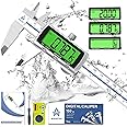 Digital Caliper Electronic Measuring Tool,Digital Vernier Caliper Inch/Millimeter/Fraction Measurement Caliper for Jewelry-Metal Metric Measure Caliper for Engineer,LCD Screen Featured Backlight