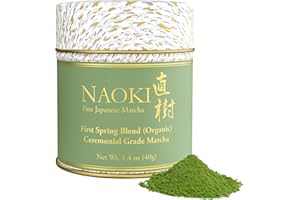 Naoki Matcha Organic Ceremonial First Spring Blend – Authentic Japanese First Harvest Ceremonial Grade Matcha Green Tea Powder from Kagoshima, Japan (40g / 1.4oz)