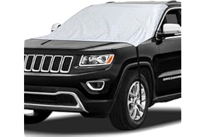 Raweao Windshield Cover for Ice and Snow - Car Windshield Snow Cover, Windshield Cover Waterproof Windproof Sunshade Snow Cover, Fits Most Cars, SUV and Truck