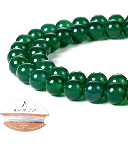 Malahill Natural Stone Beads For Jewelry Making - Plum Blossom Tourmaline, 8mm, 2 Strands + Stretch Cord