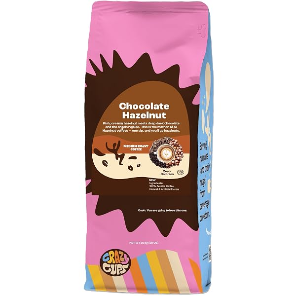 CRAZY CUPS FLAVORED GROUND COFFEE, HAZELNUTS, MEDIUM ROAST...