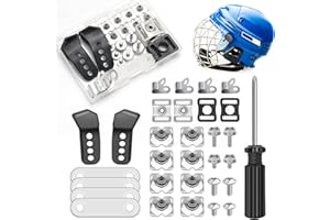 Anglekai 31PCS Hockey Helmet Repair Kit, Football Helmet Hardware Kit Include 2 J Clips/ 4 Rubber Gaskets/ 4 R Shape Football
