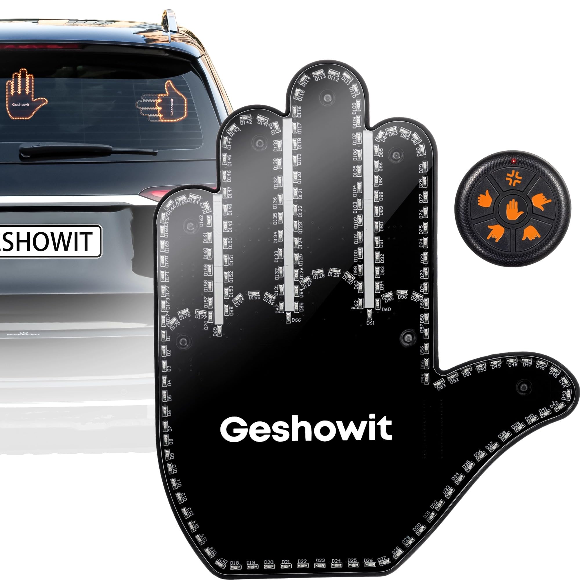Photo 1 of *UNTESTED*
Car Accessories for Men - Car Finger Light with 6 Gestures Remote - Show Your Feelings to Drivers - Glogesture Hand Lights, Funny Car Ideal Gift,Finger Car LED Signs for Men and Women