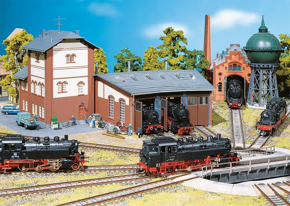 Faller Model Railway Building - Ring Locker Shed 3 Positions - Model, Instructions (English Language Not Guaranteed) - Adult, 1 Player, Automatic Operation - Multicoloured Plastic, Assembly Required