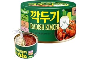 DELIEF Cubic Radish Kimchi - Authentic Korean Radish, Vegan, Gluten-Free, Shelf-Stable Canned, No Preservatives, 5.64 oz/160 g (1 Pack)