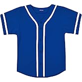 EALER BJK80 Series Kids Baseball Jersey Softball Jersey Button Down Shirts