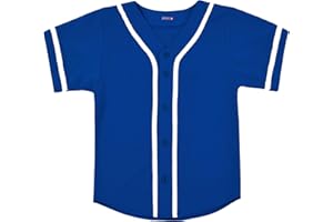 EALER BJK80 Series Kids Baseball Jersey Softball Jersey Button Down Shirts