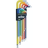 Wiha 66981 13 Piece Ball End Color Coded Hex L-Key Set - Inch