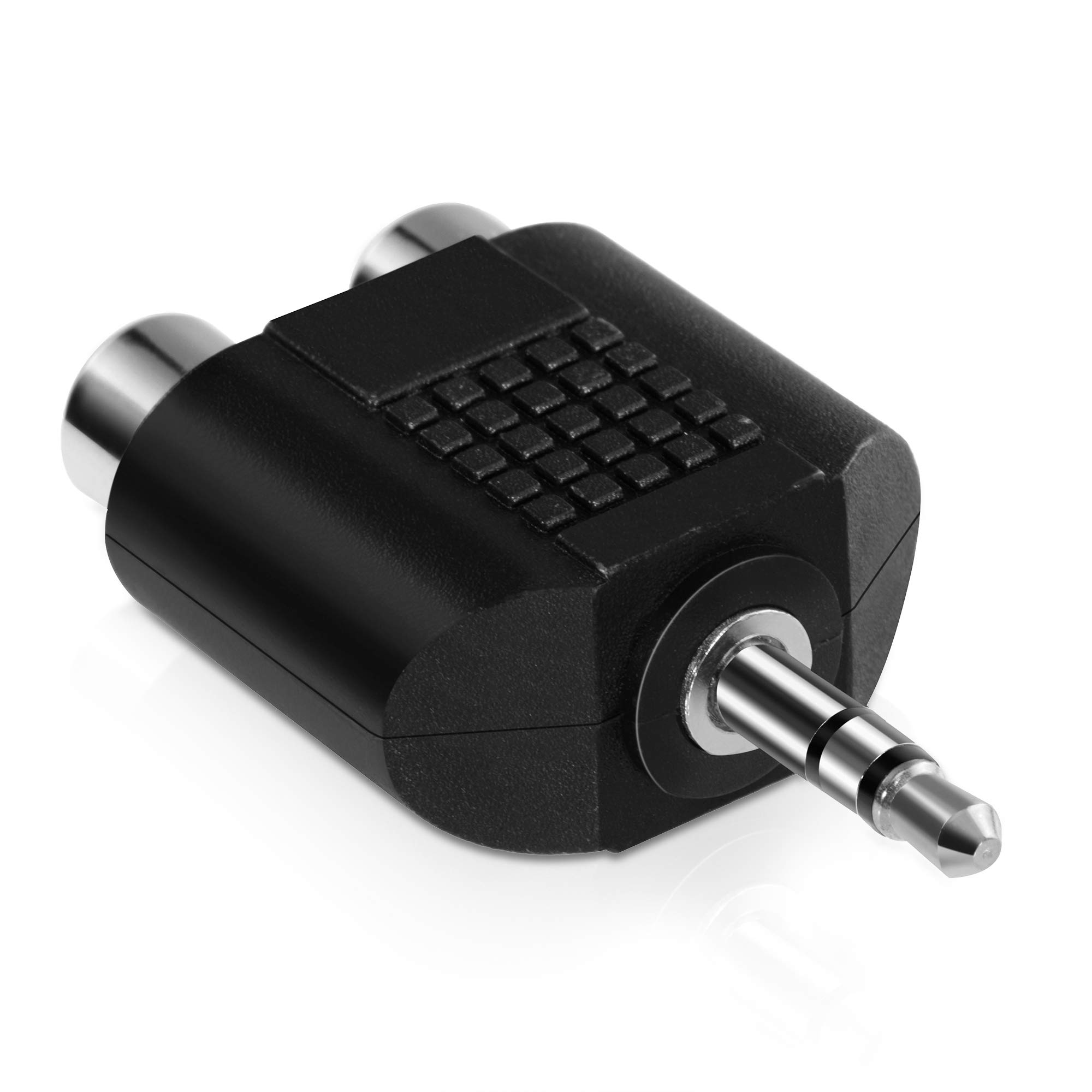 New] HDSupply 3.5mm Male to 2 x RCA Female Audio Adapter, Black — image 1
