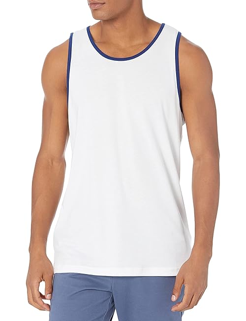 Amazon Essentials Men's Regular-Fit Tank Top, White, Small