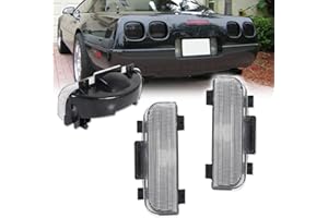 GTINTHEBOX 2PCS Clear Lens Tailgate Reverse Backup Lights Lamps Housing Assembly for 1984-1990 Corvette C4