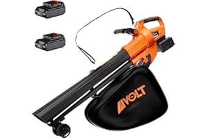 AIVOLT Cordless Leaf Blower Vacuum Mulcher with Bag 40L, 3 in 1 Battery Powered Leaf Blower 40V, 150MPH Air Speed, 4 Speed Modes, with Shoulder Strap, Suitable for Lawn Care Yard Cleaning