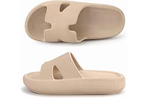 HAIFAGO Cloud Slides for Women and Men Cushion Recovery Pillow Sandals, Memory Foam House Shower Slippers for Woman, Non-Slip Comfort Quick Drying
