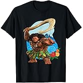 Disney Moana 2 Tropical Island Adventure Maui with Fish Hook T-Shirt