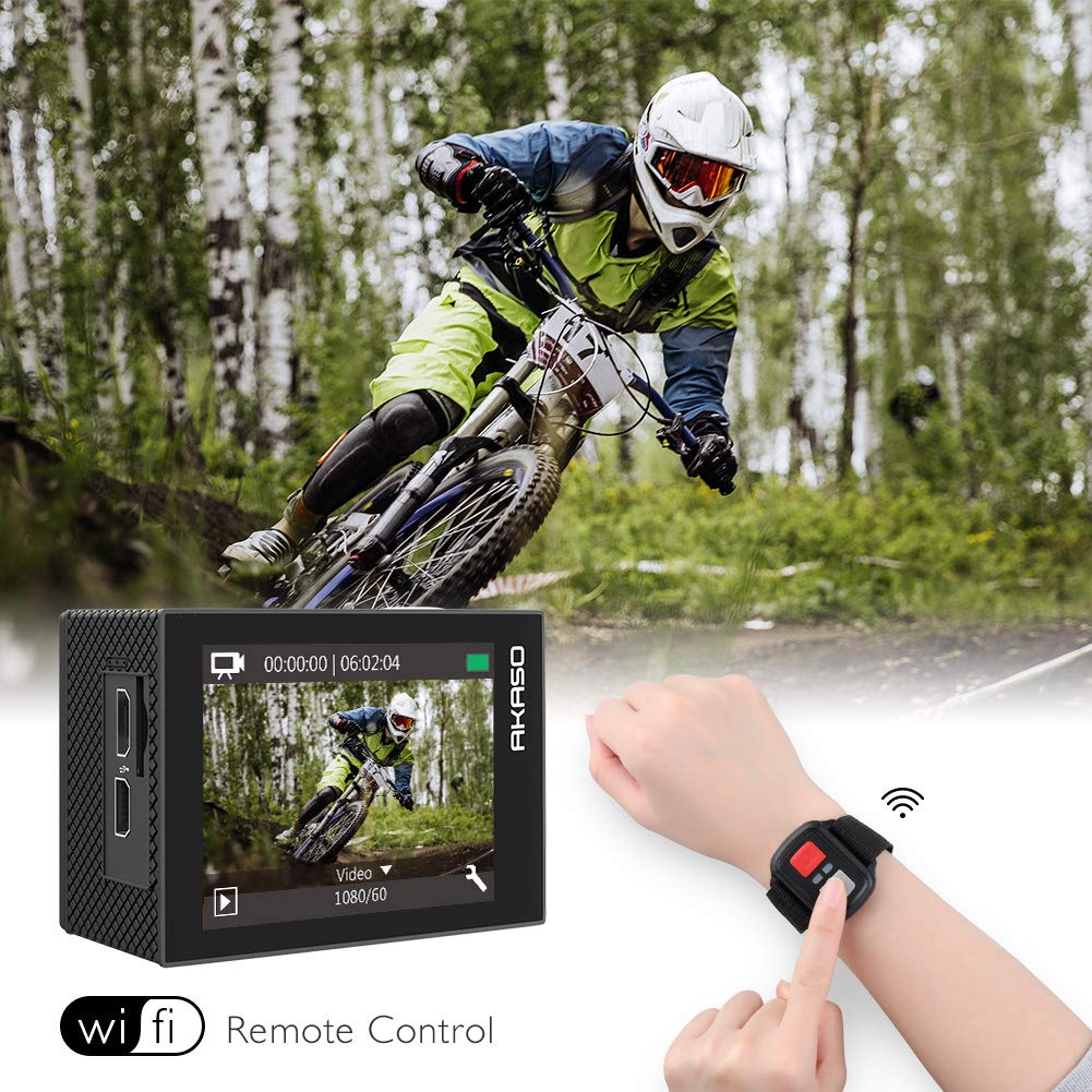 Caméra Sport AKASO Brave 4 Étanche 4K WiFi | 20MP, Écran LCD, 30m Sous L'eau - Idéale Action
