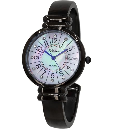 Acrylic Cuff Bangle Watch Alloy Case Analog Quartz Women\'s Bracelet Horn Ivory Acrylic Band Gold Oval Case Women main image 3