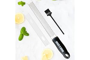 Premium Kitchen Lemon and Parmesan Cheese Zester - Versatile Spiralizer for Fruits, Vegetables, Garlic, and Citrus Finest Foo