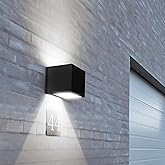 SOTTLOT Solar Wall Lights, 4000K 700LM Up and Down Solar Lights Outdoor Waterproof, Super Brightness Cube Design LED Solars Outdoor Light Decorative for Porch Patio Yard Fence, 1pcs