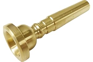 Trumpet Mouthpiece,Trumpet Mouth Bugle Mouthpiece,Gold Brass Replacement Part Lightweight Brass Instrument Accessory for Begi