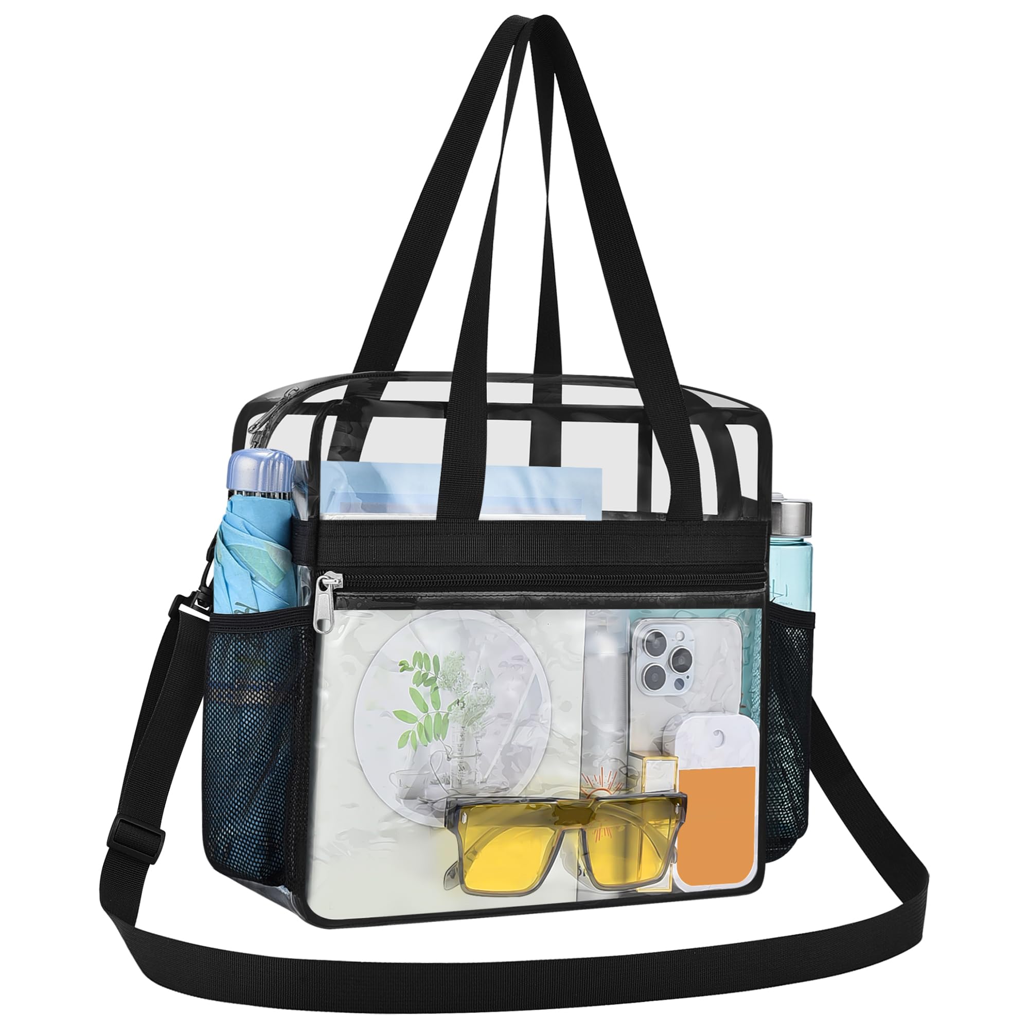 USPECLARE Clear Bag for Stadium Events,Transparent Bag for Work Sports Games Concerts Travel Gym