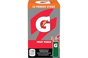 Gatorade Electrolyte Powder Sticks – Fruit Punch, Gatorade Hydration Mix, 10 Packets – On-the-Go Electrolytes for Hydration