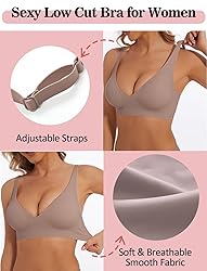 Deep V Bra Low Cut Sexy Push Up Bralettes for Women