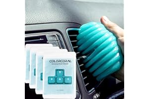 COLORCORAL Car Cleaning Gels 4-Pack,Universal Auto Detailing Tools Car Interior Cleaner Putty, Dust Cleaning Mud for PC Tablet Laptop Keyboard, Camera, Printers, Calculator (4Pack)