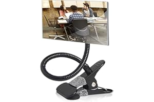 CQNET Clip On Security Cubicle Convex Mirror for Personal Safety, Open Office Environment, Cabinet Computer Desk Rear View Monitors or Anywhere, Adjustable Clip (6.7 X 2.9 Rectangle) (Unframed Mirror)